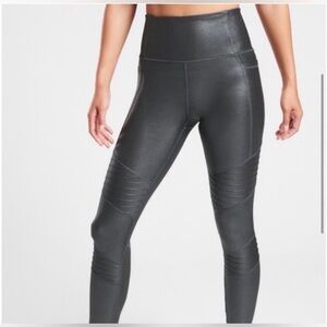 Athleta Shiny Black Leggings